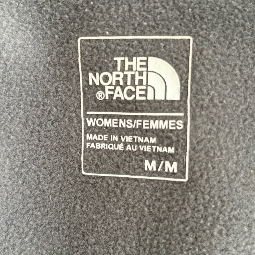 The North Face Women’s Grey Black Hybrid Hooded Jacket Fleece Zip Medium - Picture 5 of 6